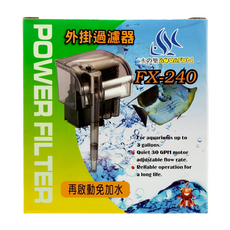 AQUAFUN 水之樂 FX-240 外掛過濾器 適用15~30公分魚缸, 4W, 1組
