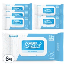 탐사 물걸레 청소포 특대형 캡형, 50g, 25매, 6개