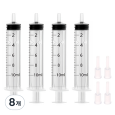 다온셀렉트 무한잉크 충전 석션팁 포함 석션주사기 10ml, 혼합색상, 8개