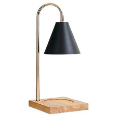 原木融蠟燈 調光款 霧面黑 15*15*38公分 金屬+原木, 黑色