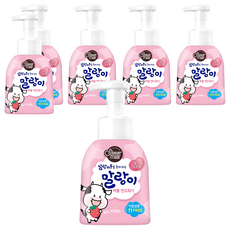 샤워메이트 말랑카우 퓨어버블 핸드워시 딸기우유향, 300ml, 6개