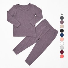 유니프랜드 아동용 히트 바이로프트 웜 9부 발열 실내복 상하세트