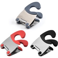 固定烹飪工具支架3件組, 灰色、紅色、黑色, 1套