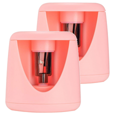 自動按壓式削鉛筆機 3秒速削 省時省事, 粉色, 1組