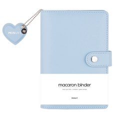 MINUIT 馬卡龍活頁本 日記本 6孔 A6, 藍色, 1個