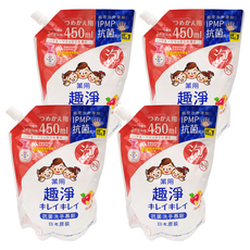 LION 獅王 趣淨 洗手慕斯補充包 清新果香, 450ml, 4件