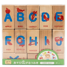 WOODY PUDDY 字母積木, 英文字母 原木色, 1個