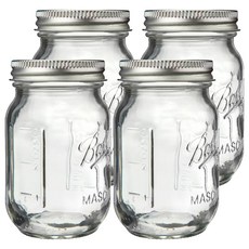 Ball 玻璃梅森罐 4件組, 118ml, 1組