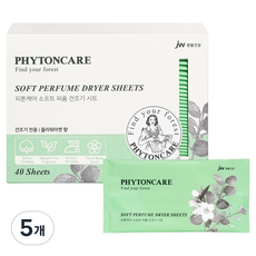 PHYTONCARE JW生活健康 柔軟香氛烘衣紙, 40入, 5個