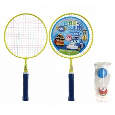 ROBOCAR POLI 波力 陪我玩羽毛球 3歲以上 45 x 25cm, 波力 藍色 + 黃色, 1組