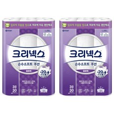 크리넥스 순수소프트 쿠션 알로에 화장지, 27m, 30개입, 2개