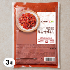곰곰 매콤 달콤 무말랭이 무침, 1kg, 3개
