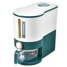 按壓式儲米桶 PP材質, 湖水藍, 1個