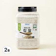 유기농 씻어나온 찹쌀, 4kg, 2통