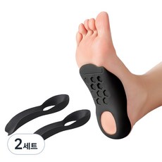Monglico 舒適平衡姿勢 足弓支撐鞋墊 黑色 雙腳套組, 2套