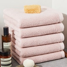 SOFT TOUCH Bath&Living 優質40支精梳棉毛巾 200g, Indie Pink, 5條