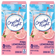 Crystal Light 粉紅檸檬飲沖泡包, 13.7g, 6條, 2盒