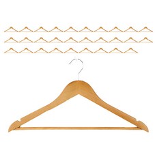 마켓비 RODNEY 원목옷걸이 일반형 KS1016/LDR, 혼합색상, 30개