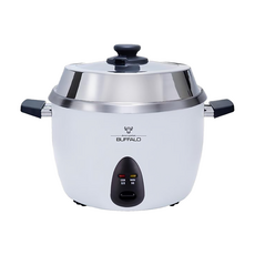 BUFFALO 牛頭牌 10人份新厲害電鍋 可拆式內鍋/可直火加熱內鍋/304不鏽鋼內鍋 白色, TC-18BW
