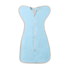 彈力棉質嬰兒蝴蝶型包巾 不開袖 0~9個月, 淺藍色