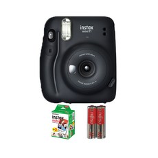 instax 拍立得 Mini 11 即時相機炭灰色 + 膠片 20p + AA 電池, 單品, 1套