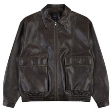 W.standard 男士水洗皮革夾克 W4A64TBJK104