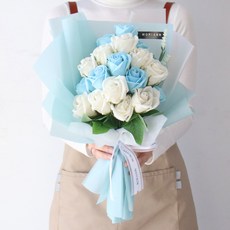 MORIANN 高雅浪漫玫瑰肥皂花束, 藍色, 1把