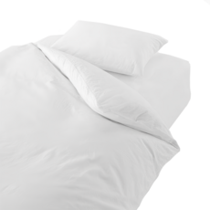MUJI 無印良品 柔舒水洗棉被套, 柔白色