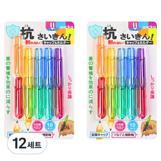 Dong-A PMS 圓筒型設計鉛筆保護蓋 10款套組, 12套, 混色