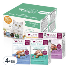 카루펫푸드 전연령 고양이 클래식 버라이어티팩B 습식사료 세트, 치킨&크랩 + 연어&칠면조 + 치킨&대구 + 명태&칠면조, 624g, 4세트