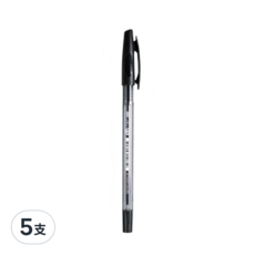 LIBERTY 利百代 原子筆 筆蓋型 LB-3 0.5mm筆芯 油性墨水快乾不脫色, 黑色, 5支