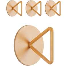 수에뇨 파스텔 벽부착 고리 후크, 옐로우, 4개