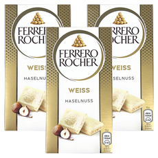 FERRERO ROCHER 金莎 金莎榛果碎白巧克力片, 3盒, 90g