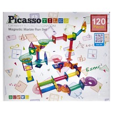 PicassoTILES 畢卡索 磁力片積木 Set 120p, 益智球球軌道 多色, 1盒