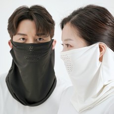 Goretrax 防紫外線口罩 2件組, 黑色 + 白色