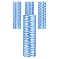 CM 一次性撕取式廚房捲筒抹布 藍色, 50個, 4個