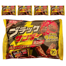 有樂 黑雷神可可風味餅乾量販包, 144g, 5包, 酥脆餅乾, 濃郁可可, 獨立包裝