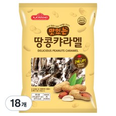 ILKWANG 焦糖花生糖果, 250g, 18袋