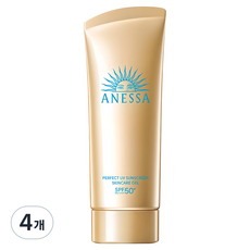아넷사 퍼펙트 UV 선스크린 스킨케어 젤 N SPF50+ PA++++, 90g, 4개