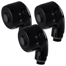 韓國製美髮沙龍用洗髮蓮蓬頭, 黑色, 3個