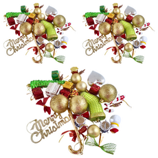 特大豪華聖誕樹包 3組, 金色, 1包