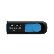 ADATA 威剛 隨身碟 UV128 藍色, 64GB, 1個