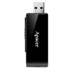 Apacer 宇瞻 AH350 3.0伸縮式隨身碟 USB 3.1高速傳輸 黑色簡約時尚, 32GB, 1個
