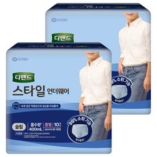 Depend 利清爽 男士風格內褲型成人紙尿褲 輕薄款, 10入, 2個, 中型