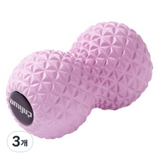 amyup 피어니스트 요가 땅콩 마사지볼, 3개, 핑크