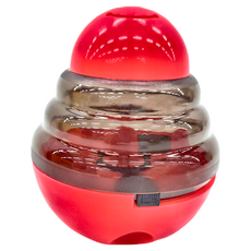 笑臉漏食不倒翁, 狗狗洋紅, ABS+PP材質, 1個, 約:11cm