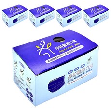 淨新科技 成人平面醫療口罩, 黑色, 50片, 5盒