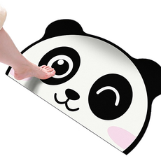 HOMEDAUM 可水洗軟Q矽藻土動物造型地墊, 貓熊, 1個