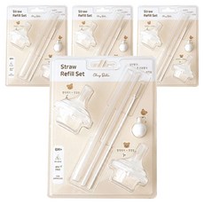 Chez bebe 吸管杯專用替換吸管組, 白色, 4組