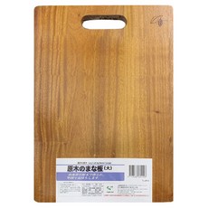 上龍 菜板(大) 南洋原木砧板, 原木色, 390 x 270 x 17mm, 1個